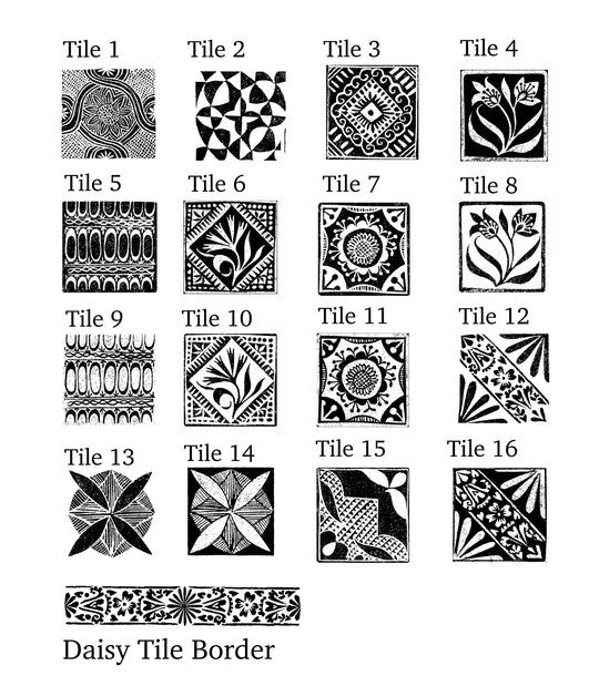 Cat Rubber Stamps With House Plants and Decorative Tile Stamps - Noolibird