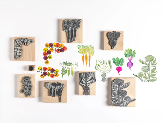 Tomato Plant Stamp &amp; Vine Tomatoes Rubber Stamps for Card Making &amp; Garden Journals