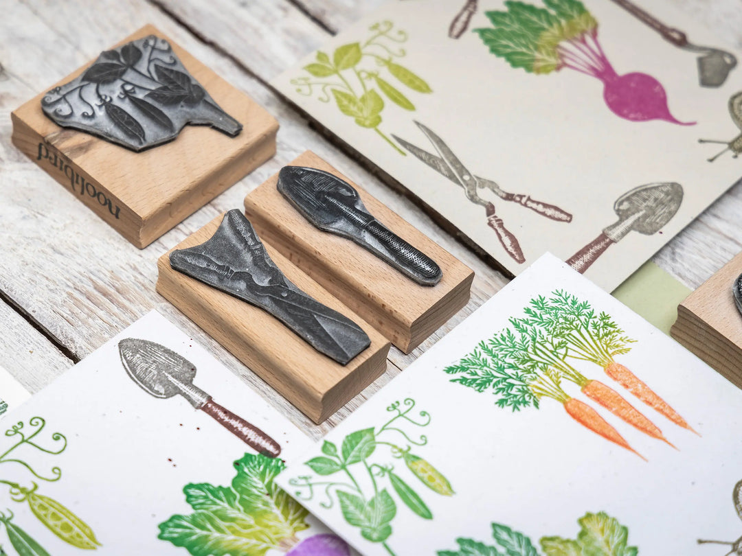 Vegetable Rubber Stamps for Card Making, Garden Journals &amp; Kitchen Garden Projects