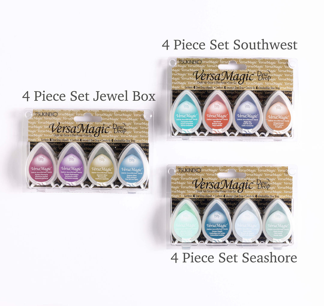 VersaMagic Ink pad 4 Piece Set Jewel Box, Seashore and Southwest, ink pads for - Noolibird