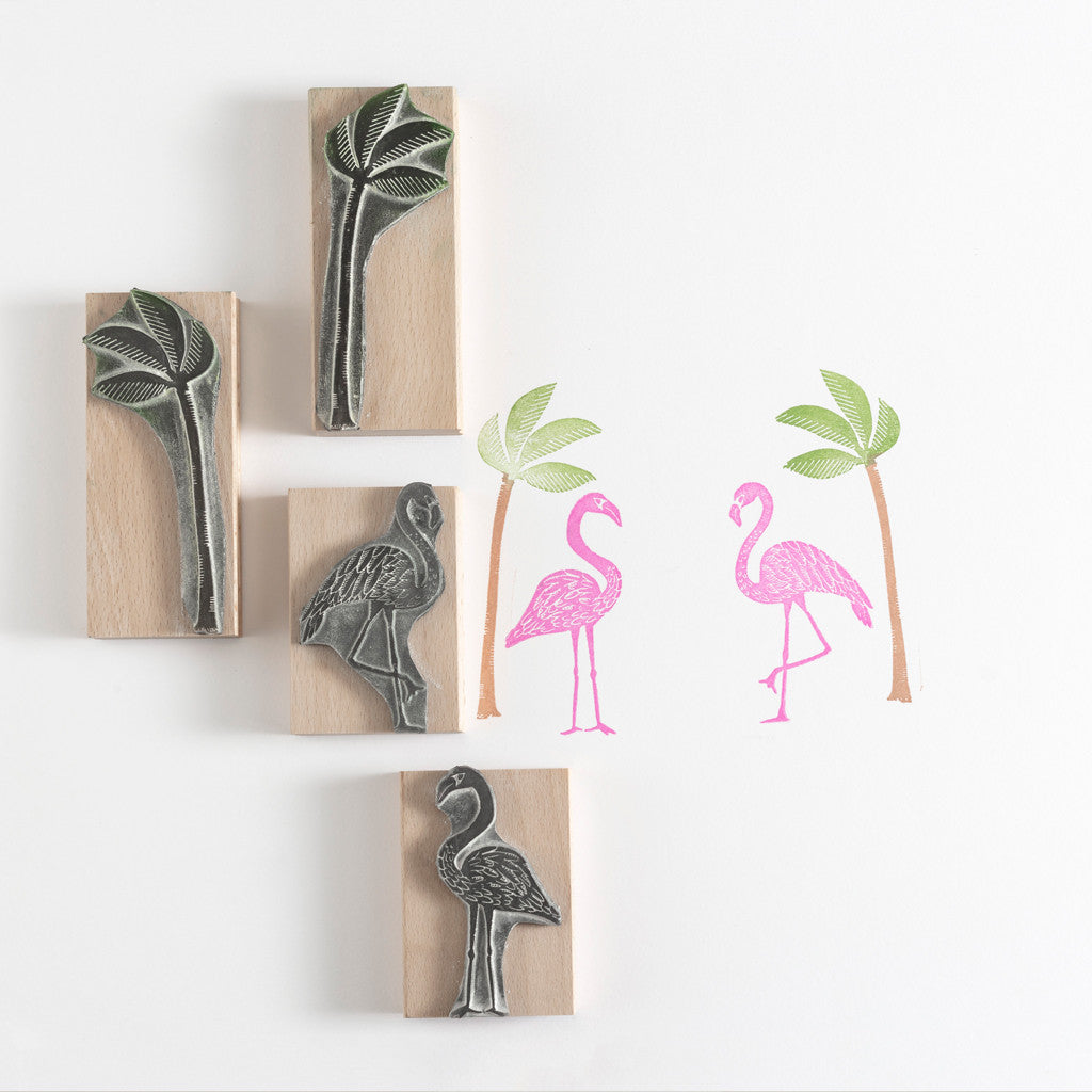 Flamingo Rubber Stamp - Noolibird