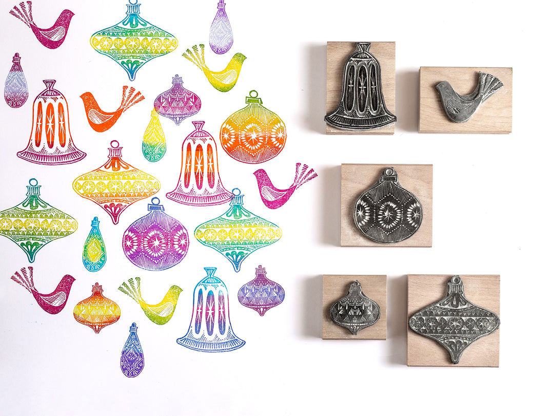Christmas Bauble Rubber Stamp | stamps for christmas card making | Noolibird