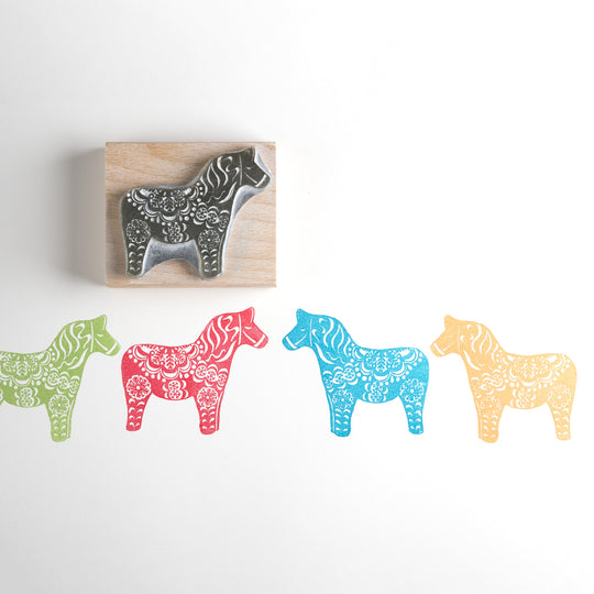 Dala Horse Rubber Stamp - Noolibird