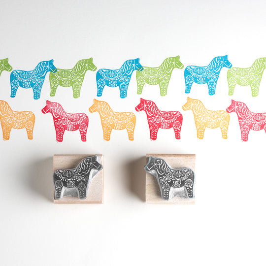 Dala Horse Rubber Stamp - Noolibird