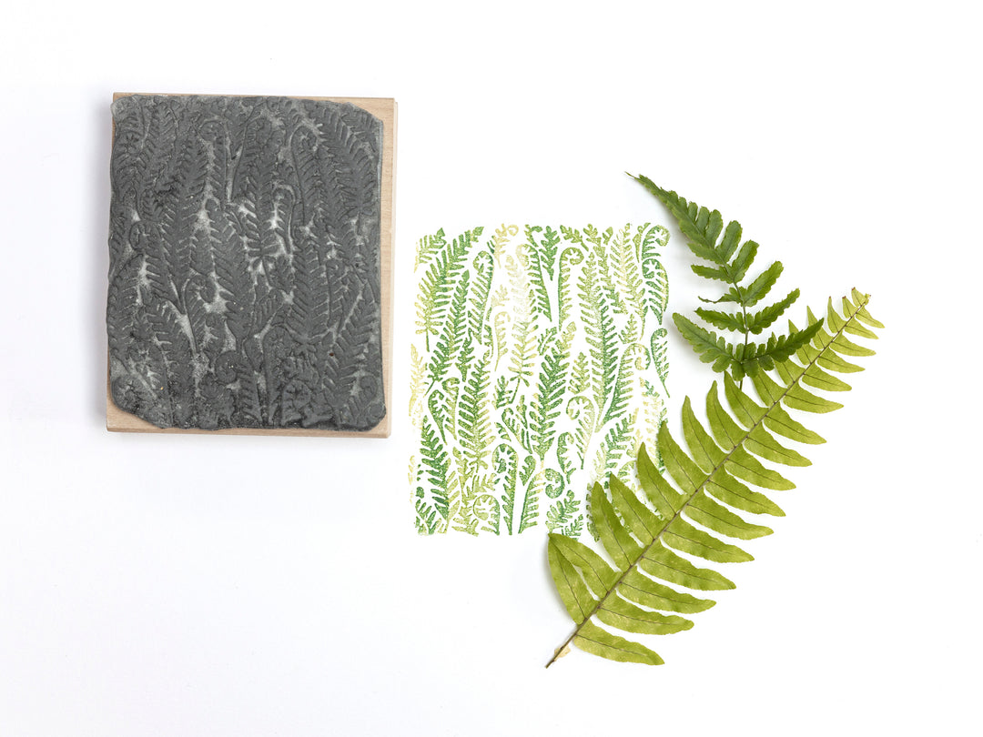 Fern Rubber Stamp, Card making supplies, Fern Design, Craft Gift - Noolibird
