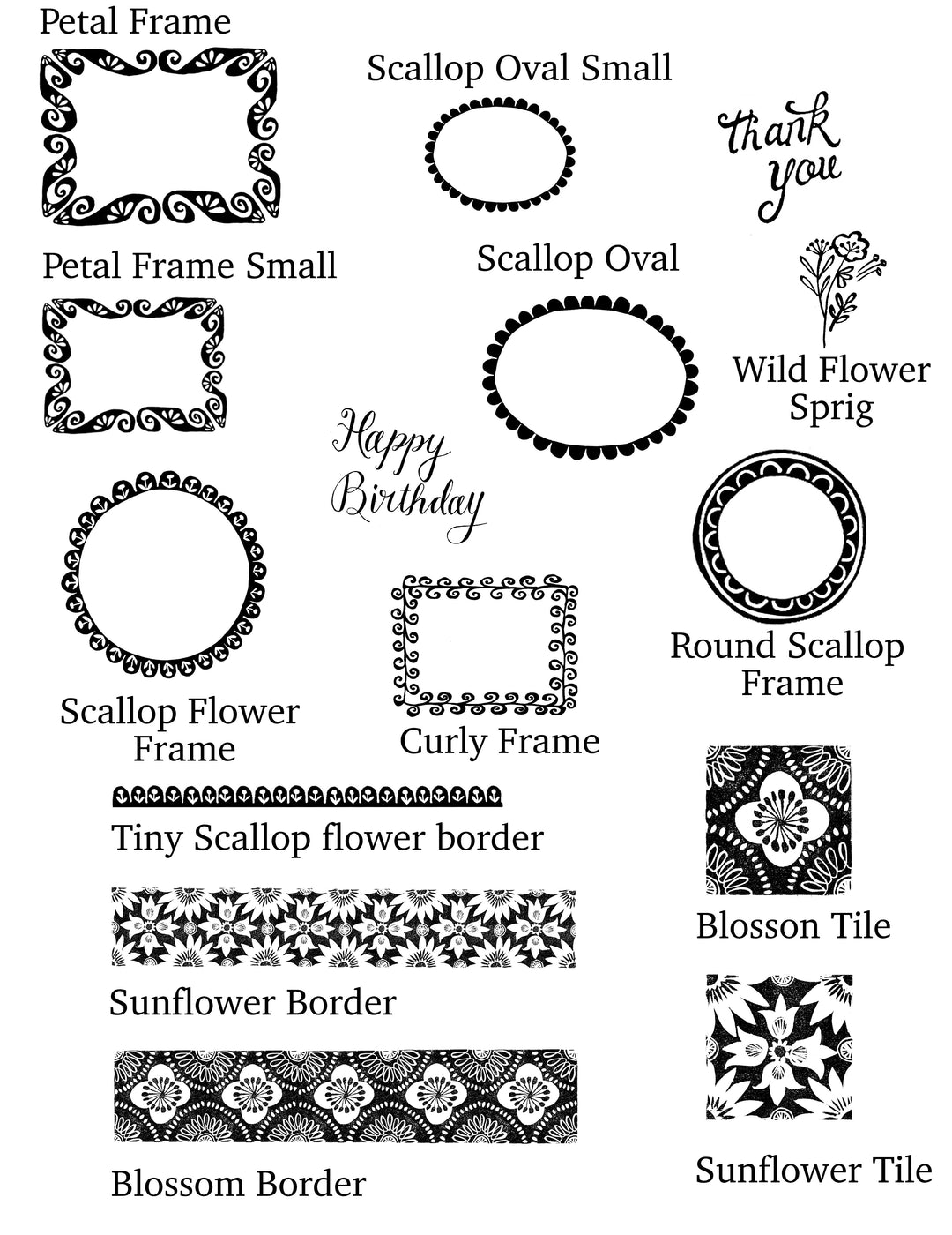 Tea Cup Rubber Stamp, Time for Tea Tea Set Rubber Stamps - Noolibird