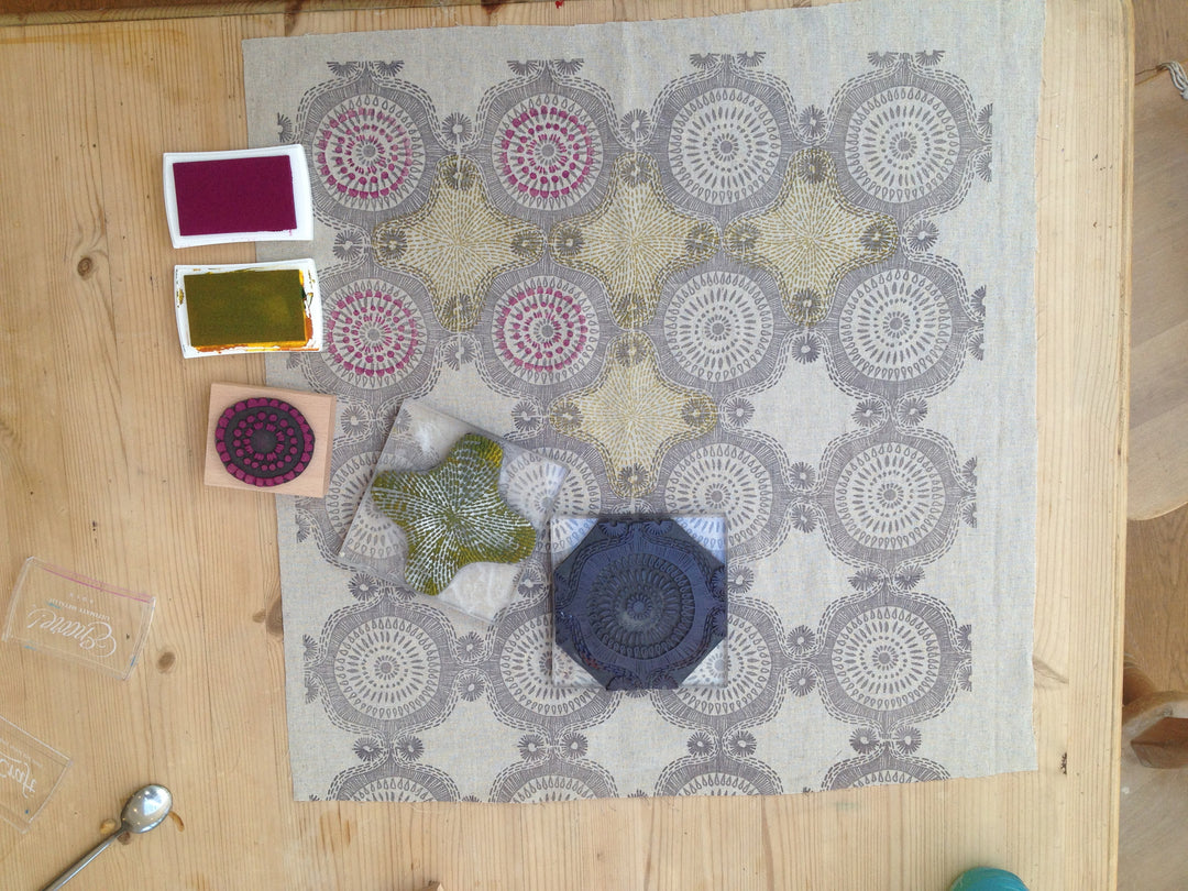 Fabric Stamping Workshop in Brighton - Noolibird