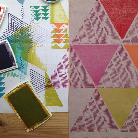 Fabric Stamping Workshop in Brighton - Noolibird