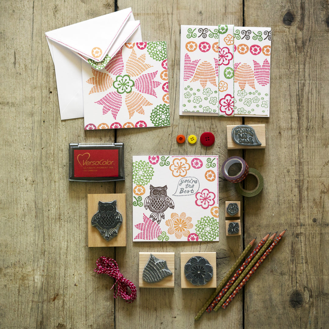 Flower Rubber Stamp - Noolibird