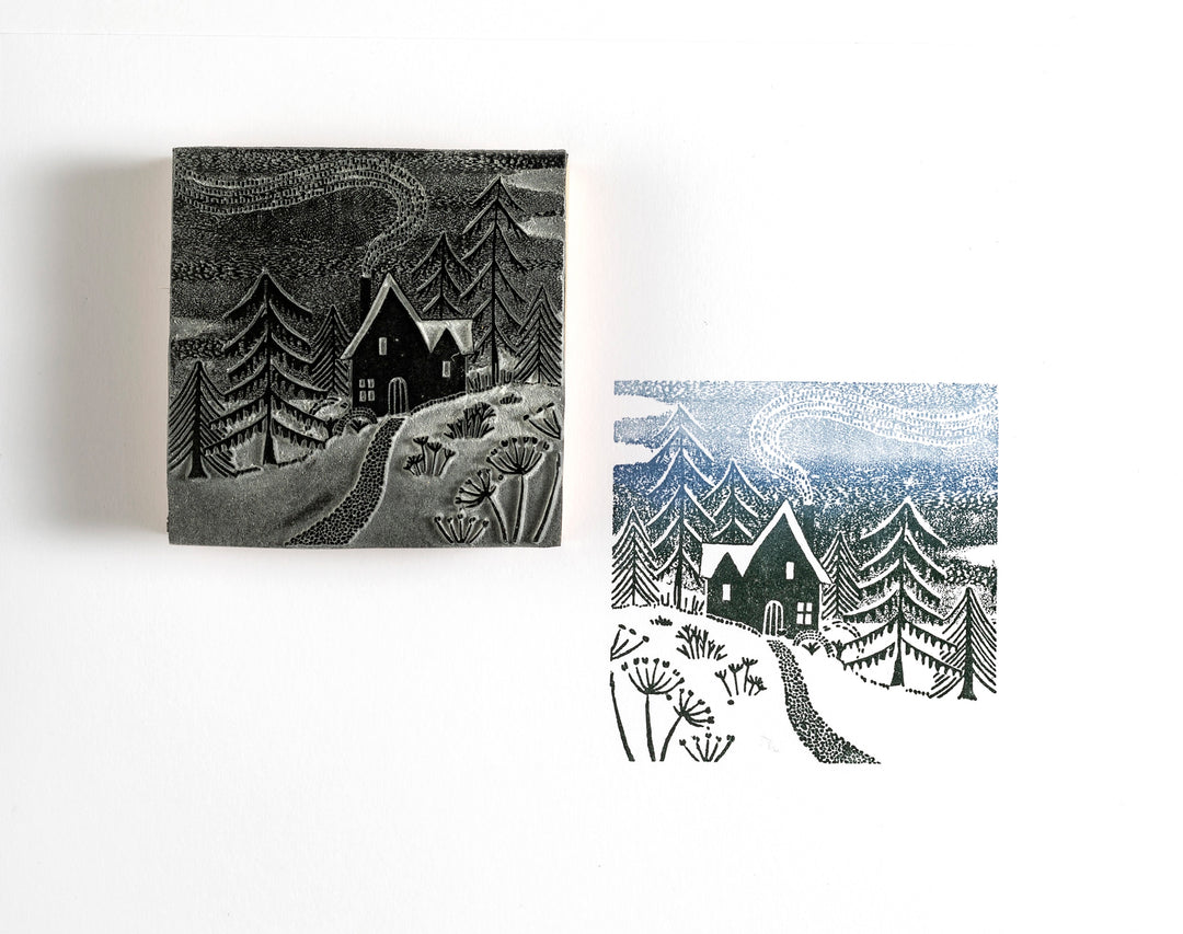Home for Christmas Rubber Stamp - Noolibird