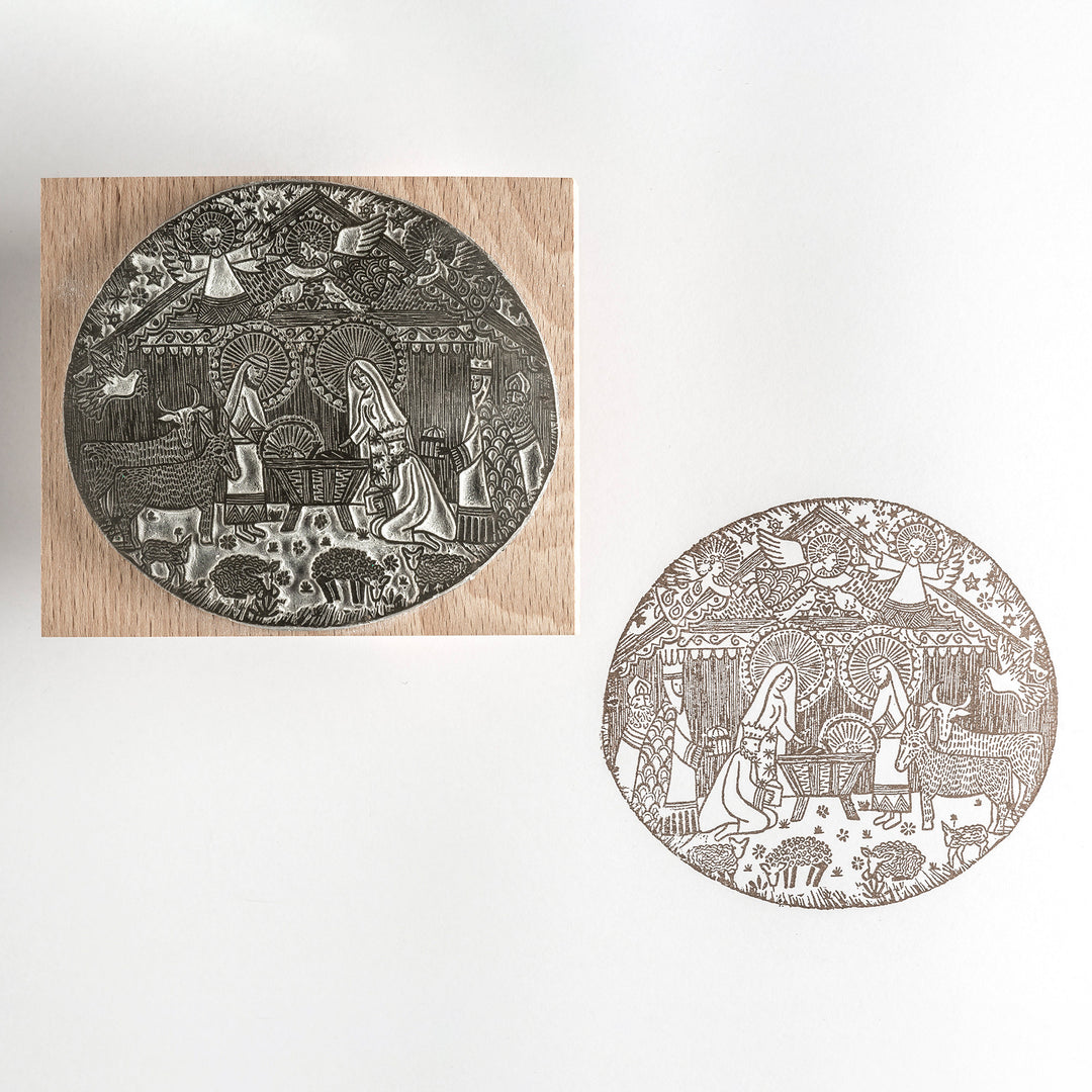 Christmas Nativity Rubber Stamp - Noolibird