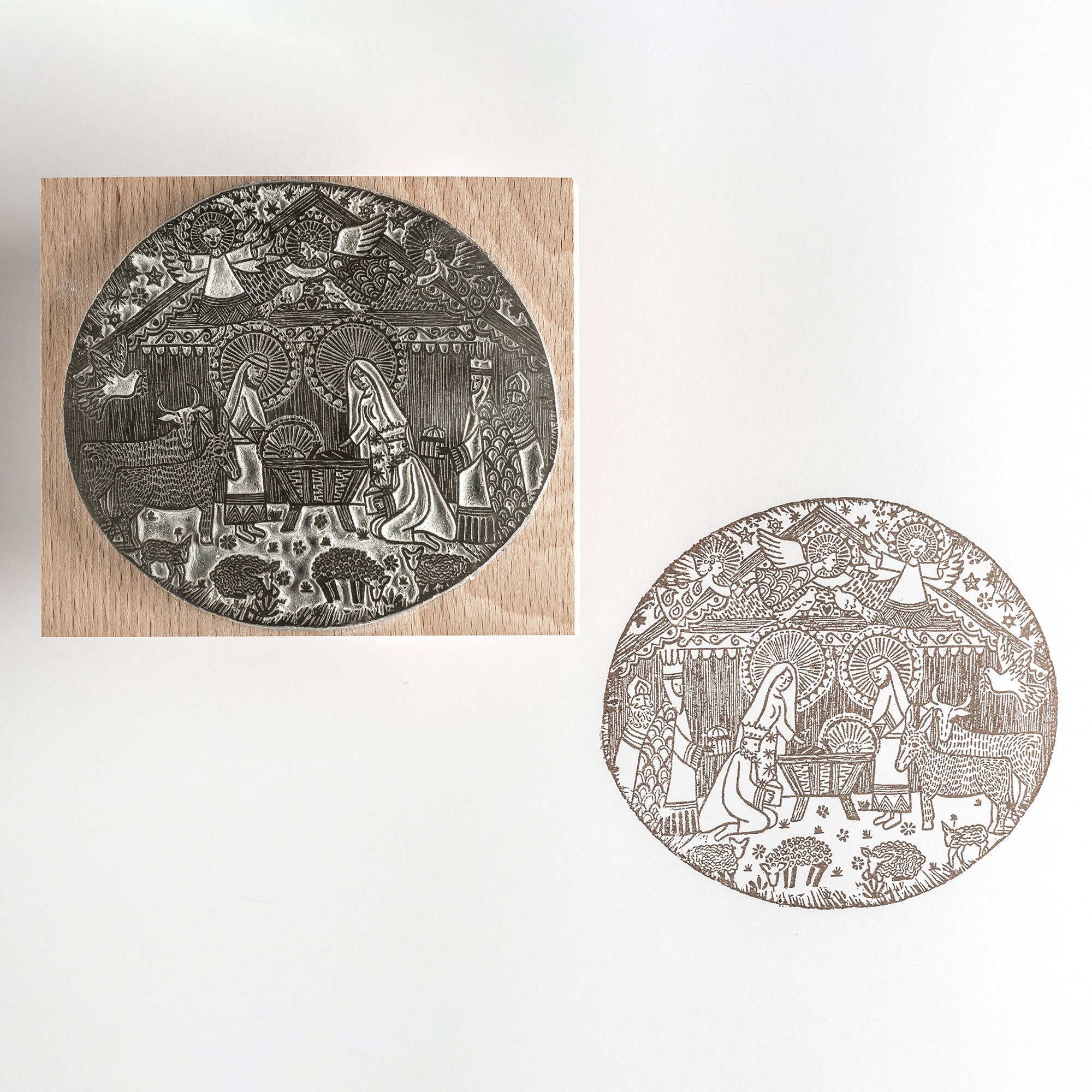 Christmas Nativity Rubber Stamp - Noolibird