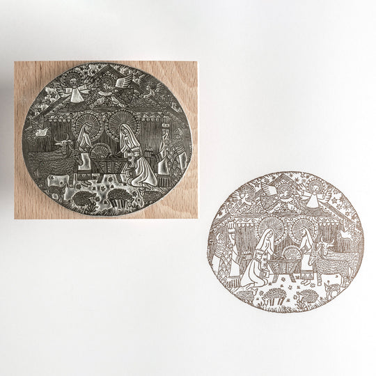 Christmas Nativity Rubber Stamp - Noolibird