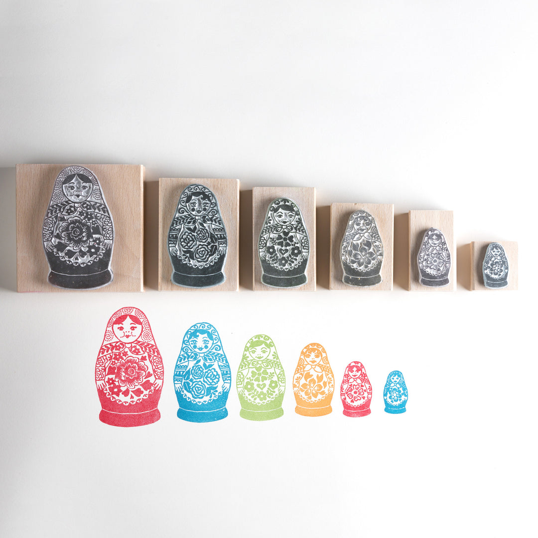 Russian Dolls Rubber Stamp - Noolibird