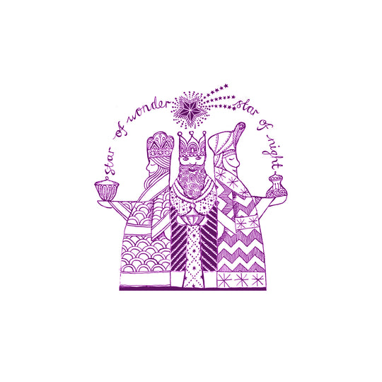 We Three Kings Christmas Rubber Stamp - Noolibird