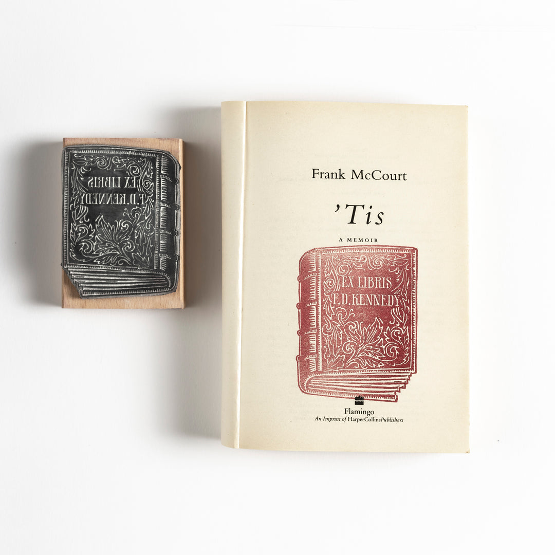 Antique Book Library Stamp, Teacher book stamp, Ex Libris Stamp, Name Stamp, Personalised Stamp - Noolibird