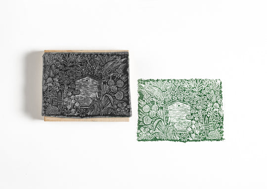 Beehive Garden Rubber Stamp - Noolibird