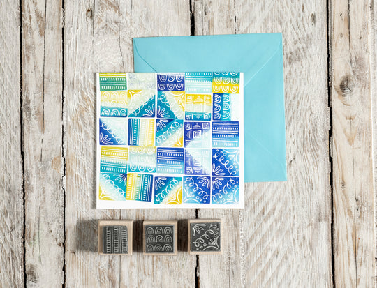 Doodle Pattern Rubber Stamps - Noolibird