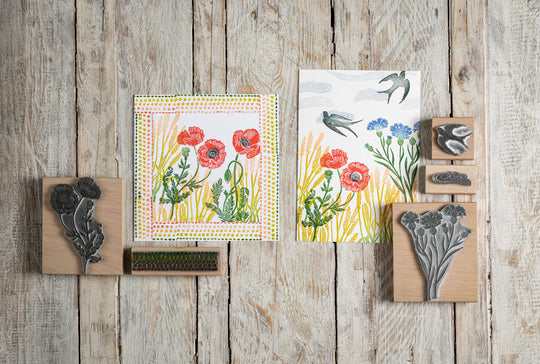 Summer Meadow Rubber Stamp Collection - Noolibird