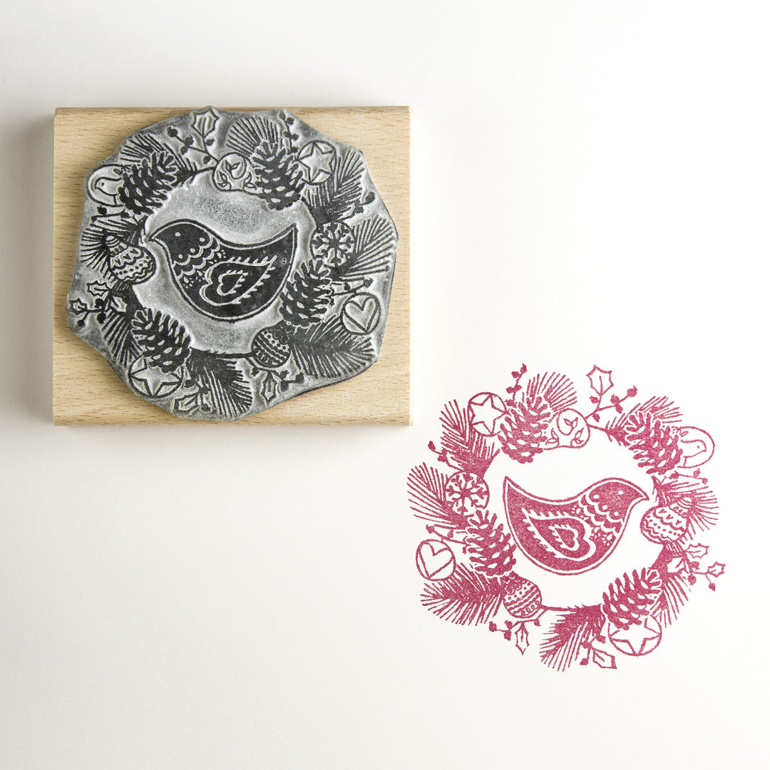 Garland Christmas Rubber Stamp - Noolibird