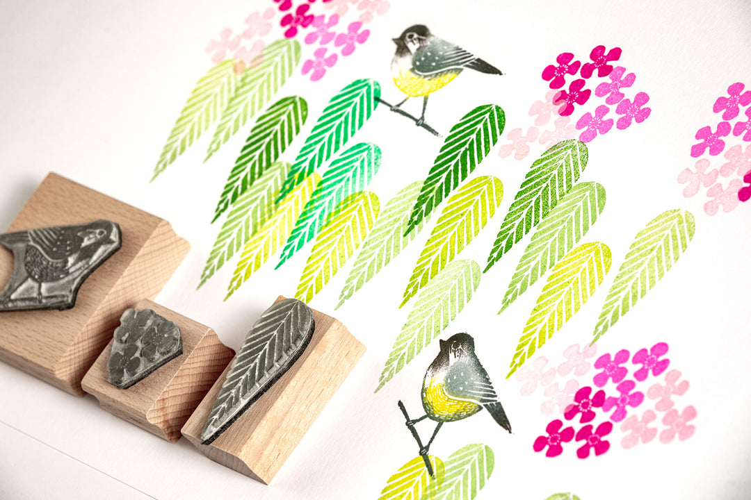 Coal Tit Bird Rubber Stamp, little bird stamp, English Garden Bird Stamp. - Noolibird
