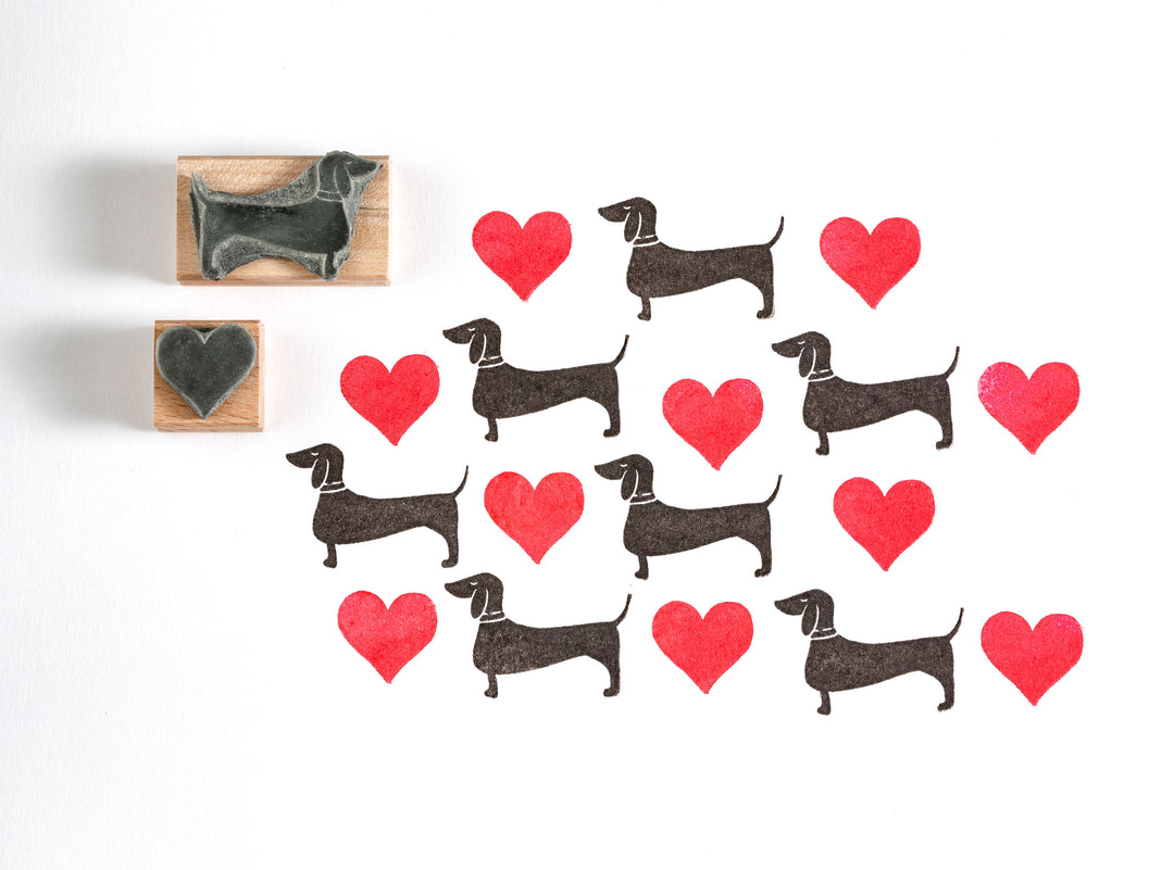 Dachshund Rubber Stamp, Sausage Dog Rubber Stamp, Dog Stamp - Noolibird