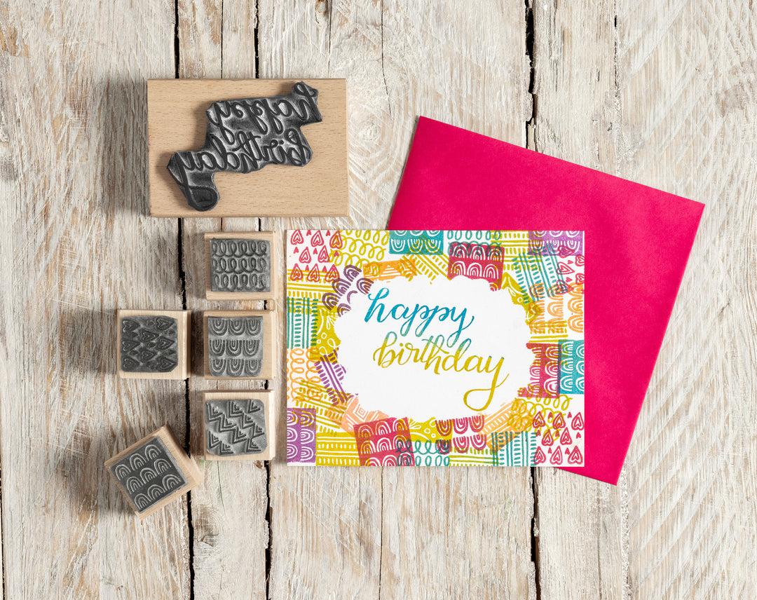 Doodle Pattern Rubber Stamps - Noolibird