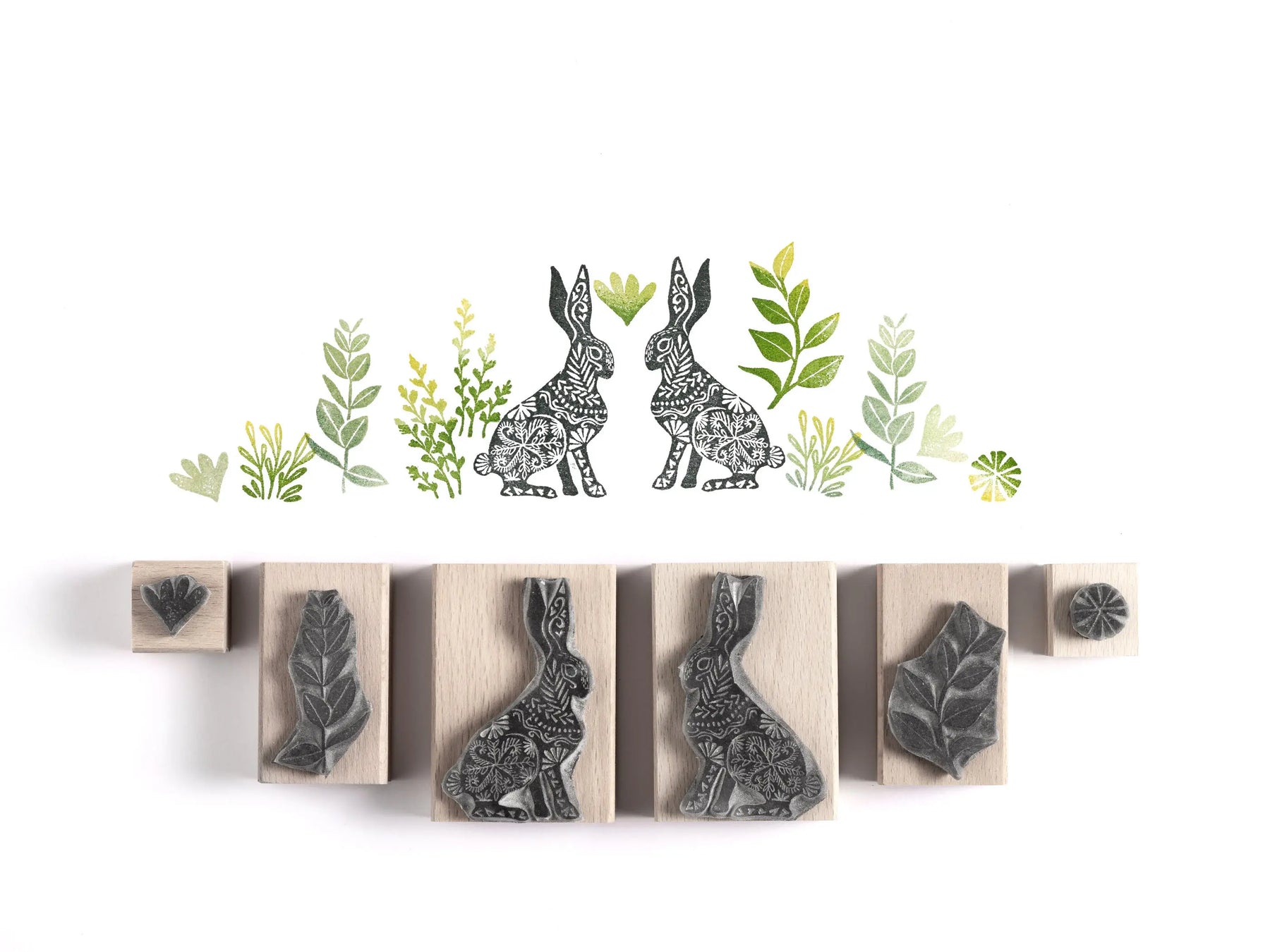 Deviantart Rabbit Stamp Hare and Easter Rabbit Rubber Stamps | Noolibird