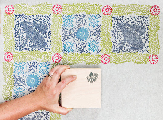 Fabric Stamping Workshop in Brighton - Noolibird