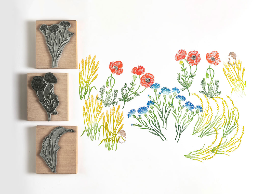 Summer Meadow Rubber Stamp Collection - Noolibird