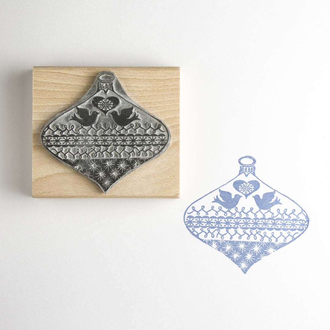 Two Birds Bauble Rubber Stamp - Noolibird