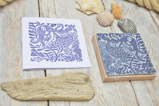 Mermaid Rubber Stamp - Noolibird
