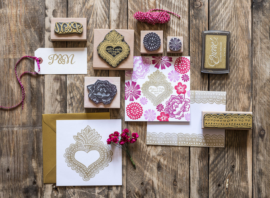 Personalised Mexican Heart Stamp - Noolibird