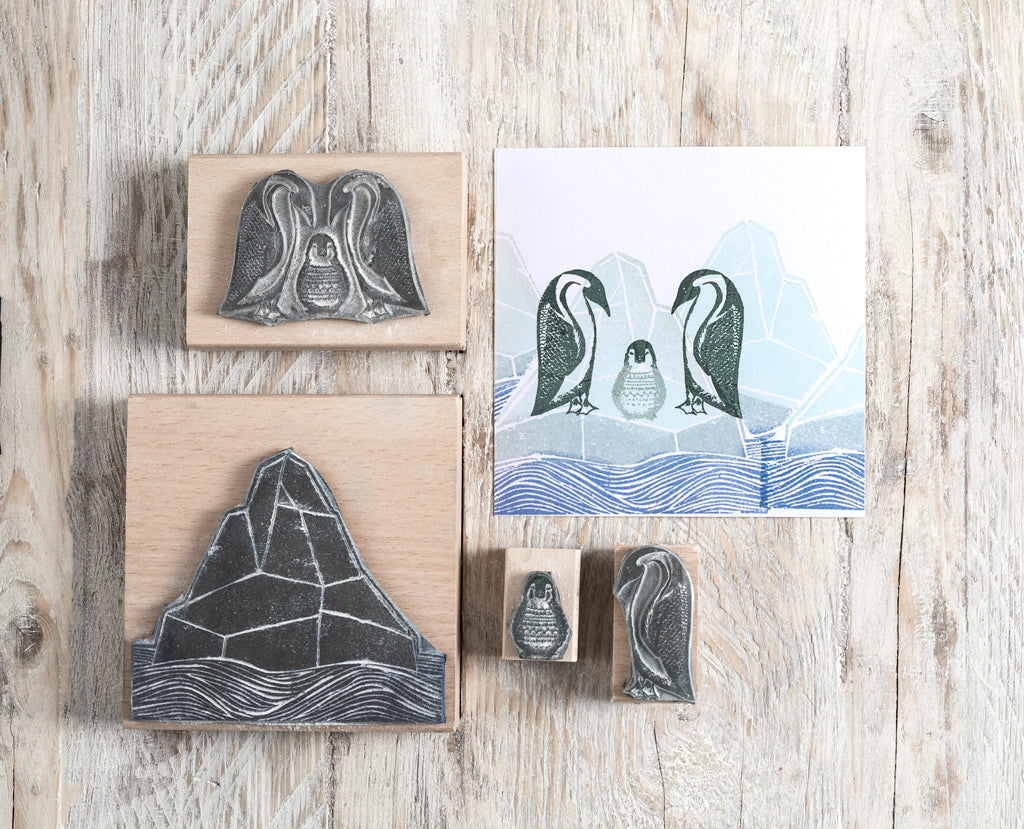 Penguins Rubber Stamps - Noolibird