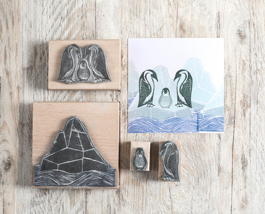 Penguins Rubber Stamps - Noolibird