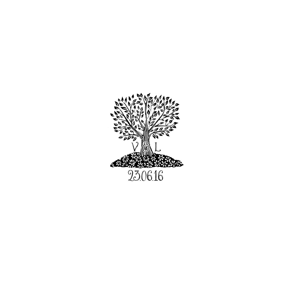 Personalised Tree Rubber Stamp - Noolibird