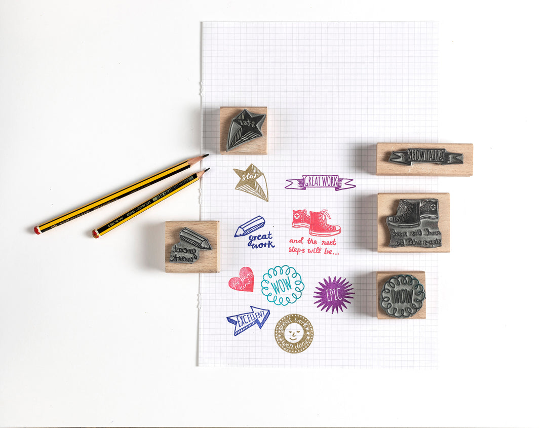 School Teacher Stamps, Teacher Gift, Teacher Present, Gift for Teacher, Child Reward Chart,Stamps for Home Educating - Noolibird