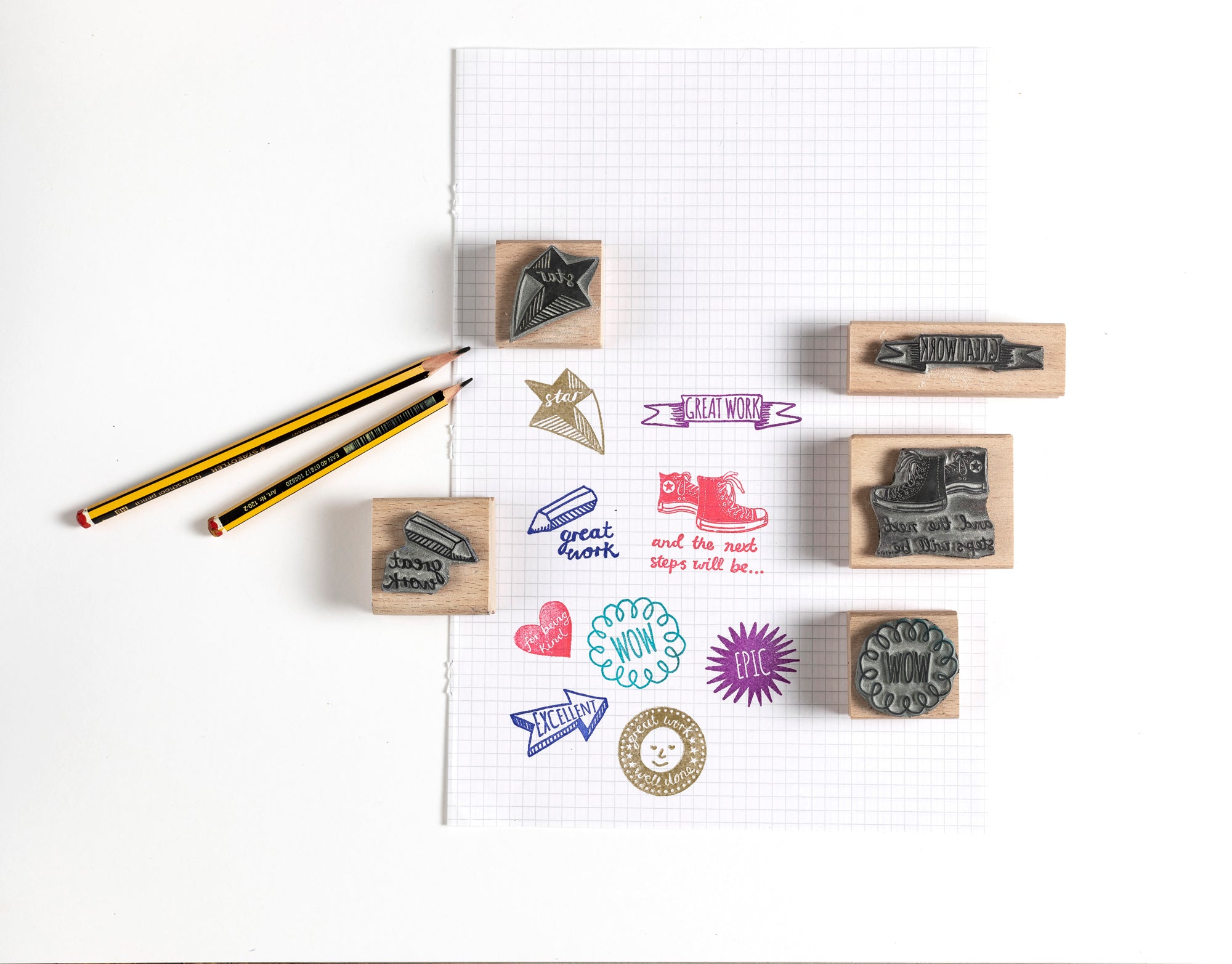 School Teacher Stamps, Teacher Gift, Teacher Present, Gift for Teacher, Child Reward Chart,Stamps for Home Educating - Noolibird
