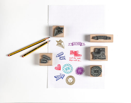 School Teacher Stamps, Teacher Gift, Teacher Present, Gift for Teacher, Child Reward Chart,Stamps for Home Educating - Noolibird