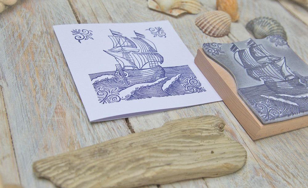 Sailing Ship Rubber Stamp - Noolibird