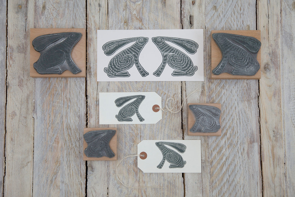 Sitting Hare Rubber Stamp - Noolibird