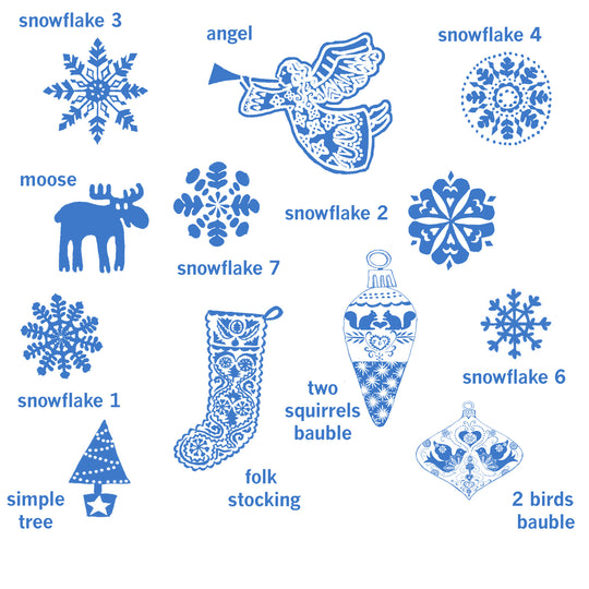 More Small Christmas Stamps - Noolibird
