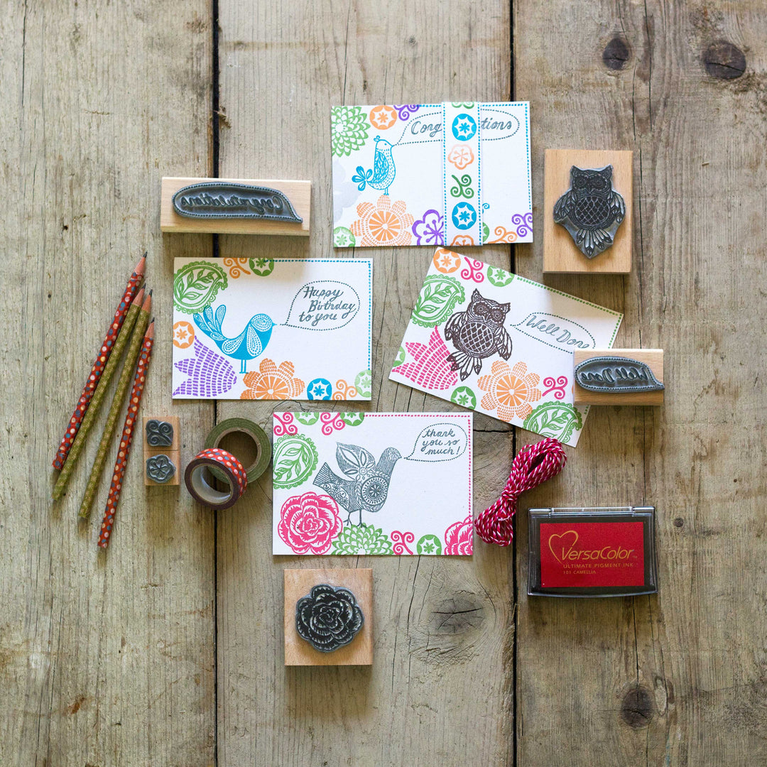 Speech Bubble Rubber Stamps - Noolibird
