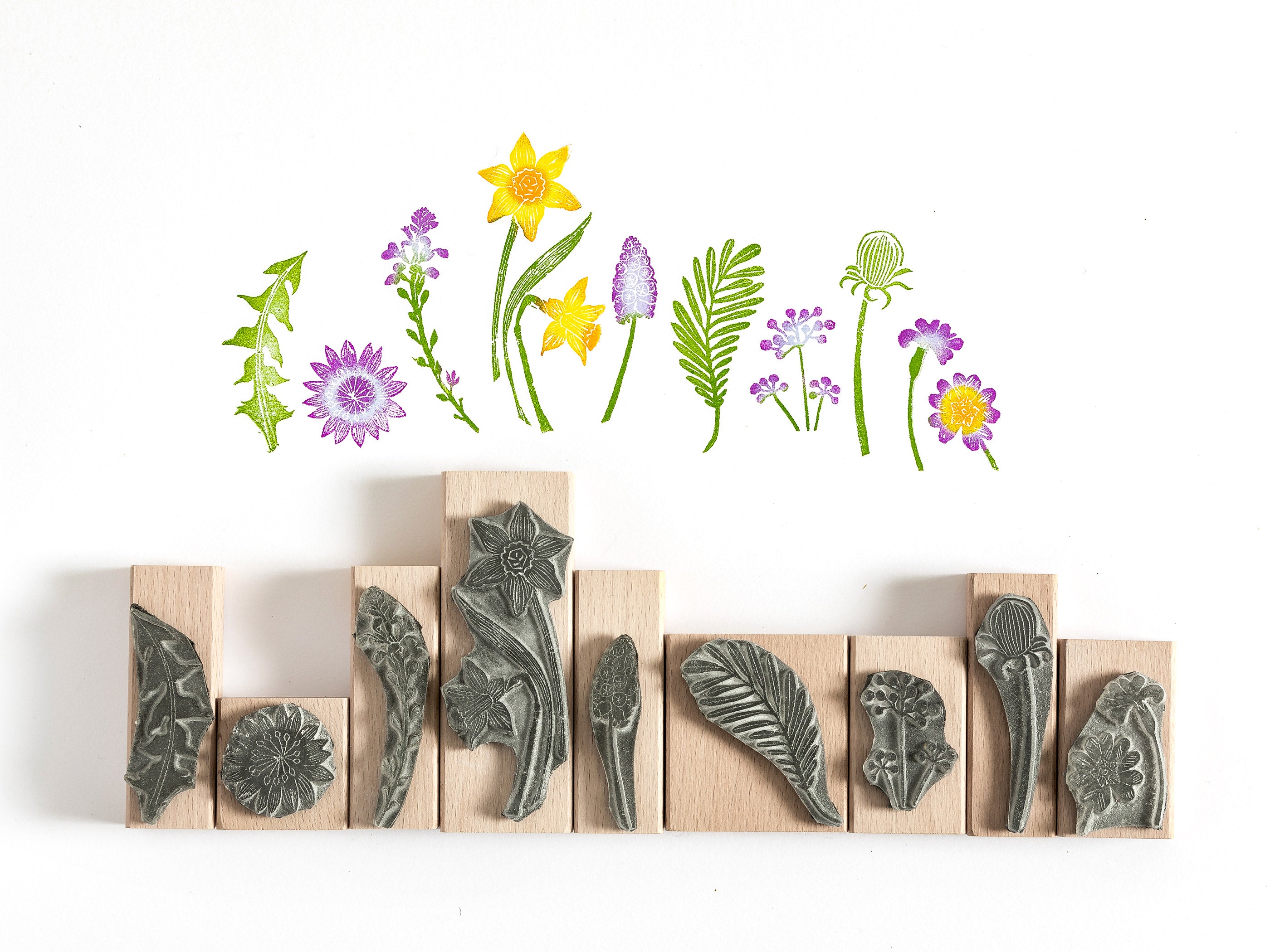 Spring Flowers Stamps - Noolibird