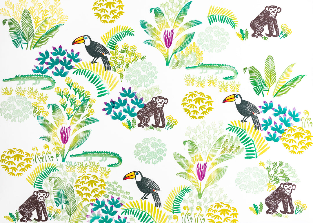 Toucan Rubber Stamps and Jungle Leaves - Noolibird